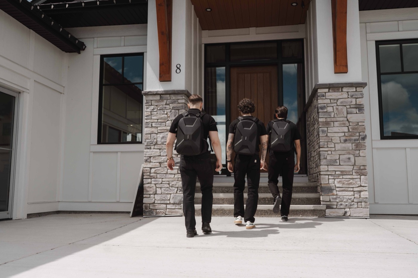 The Elevate Media team arriving at a shoot