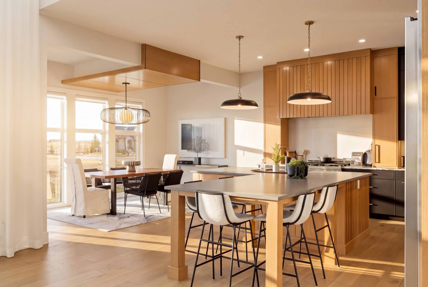 Open-plan kitchen and dining, ideal for a 3D tour
